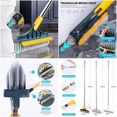 2-in-1 Floor Cleaning Brush 120° Rotatable : Versatile Bathroom & Window Tile Scrubber